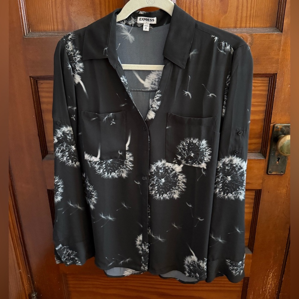 Greyscale Dandelion Portofino Shirt